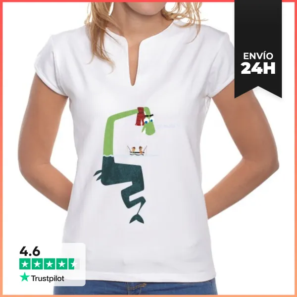 Camiseta Mujer Cuello Mao Nessie LaTostadora