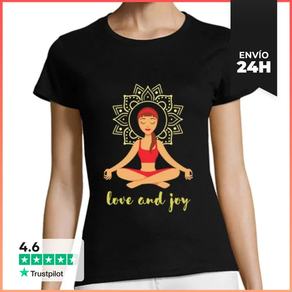 Camiseta Mujer Clásica LOVE AND JOY ÍtacaImpresiones LaTostadora