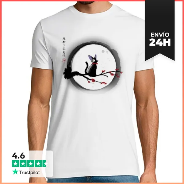 Camiseta Hombre Clásica Jiji Under The Moon LaTostadora