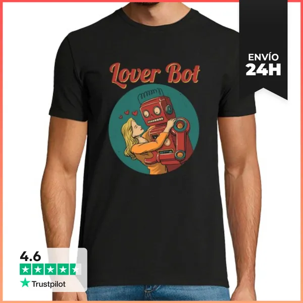 Camiseta Hombre Clásica Amante Bot Camiseta Para Hombre