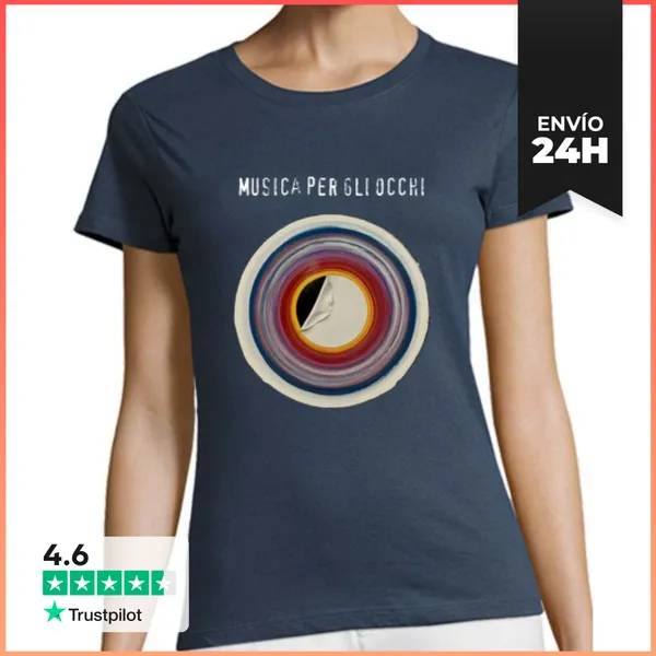 Camiseta Mujer Clásica Música Para Los Ojos 27 LaTostadora