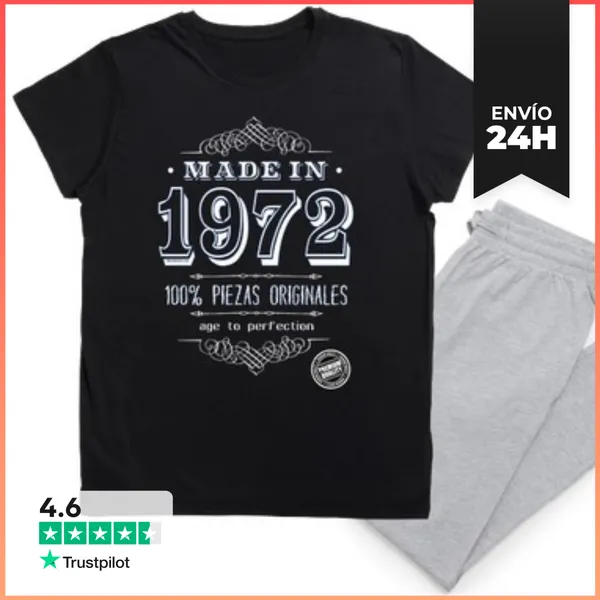 Pijama Made In 1972 Cumpleaños LaTostadora