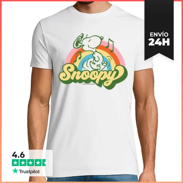 Camiseta Hombre Clásica Dancing Snoopy LaTostadora
