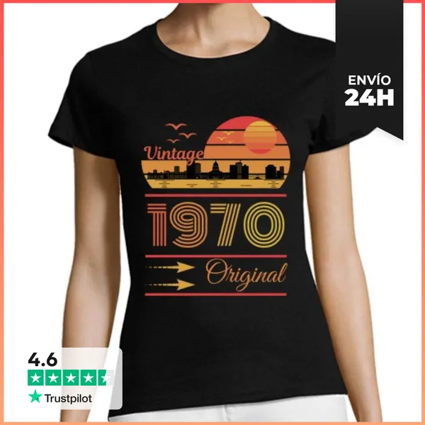 Camiseta Mujer Clásica Vintage Urbano Original 1970 LaTostadora
