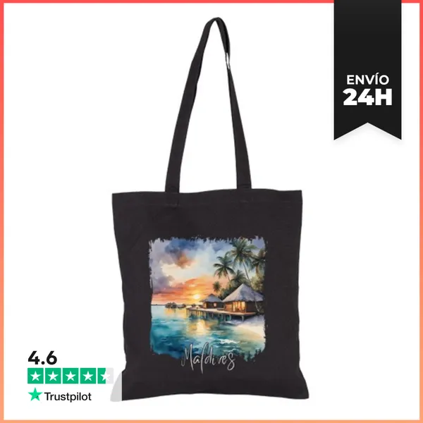 Bolsa De Tela Acuarela De Maldivas, Recuerdo De Maldivas