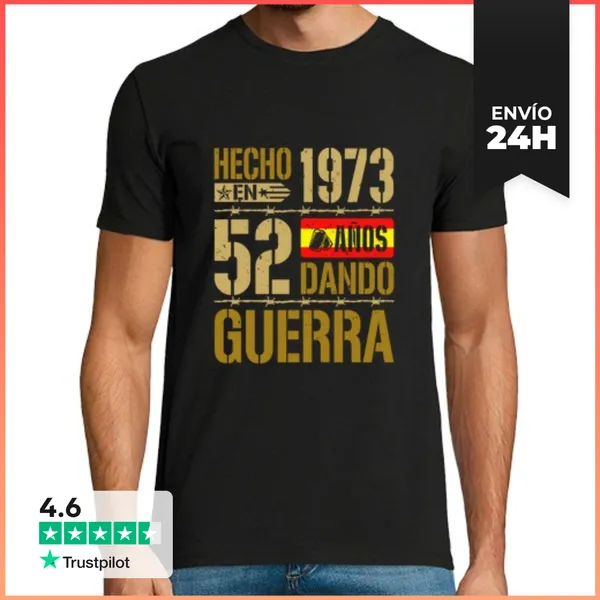 Camiseta Hombre Clásica Dando Guerra Desde 1973 LaTostadora
