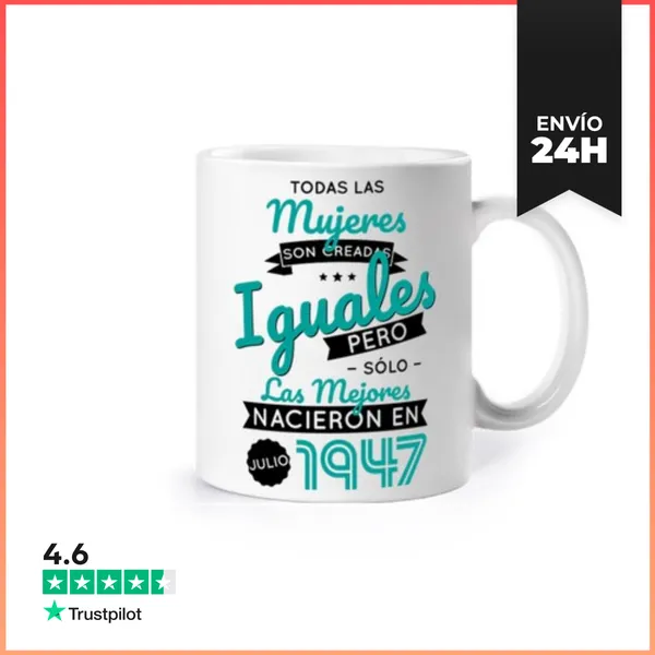 Taza 75 Años - Mujeres Iguales Julio 1947 LaTostadora