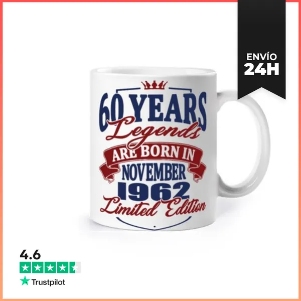 Taza 60 Años - Leyenda De Noviembre De 1962 LaTostadora