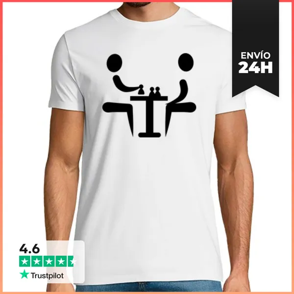 Camiseta Hombre Clásica Jugador De Ajedrez LaTostadora