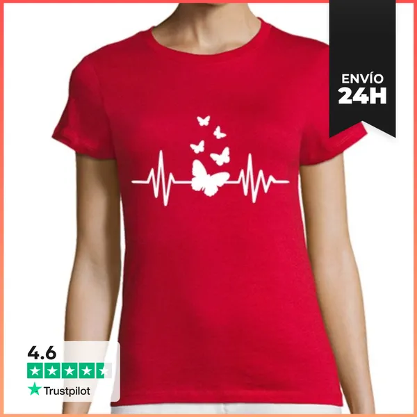 Camiseta Mujer Clásica Frecuencia De Mariposa LaTostadora