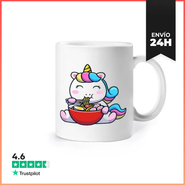 Taza Unicornio Comiendo Sushi LaTostadora