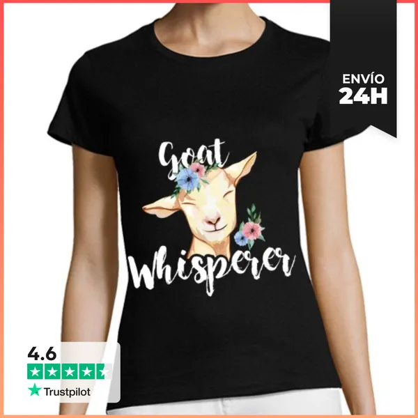 Camiseta Mujer Clásica Regalo De Cabra Susurrador De Cabras