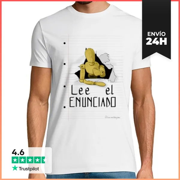 Camiseta Hombre Clásica Lee El Enunciado 1 Para Camisetas Clara,