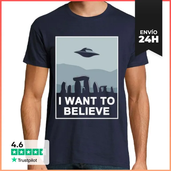 Camiseta Hombre Clásica Believe In Stonehenge LaTostadora