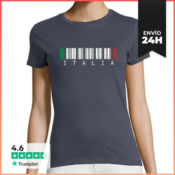 Camiseta Mujer Clásica CODE Italia Blanco LaTostadora
