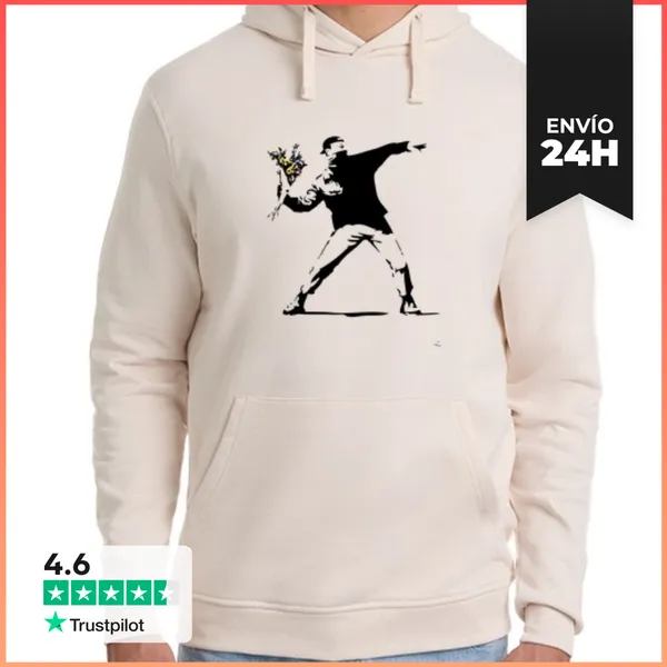 Sudadera Unisex Con Capucha Banksy LaTostadora