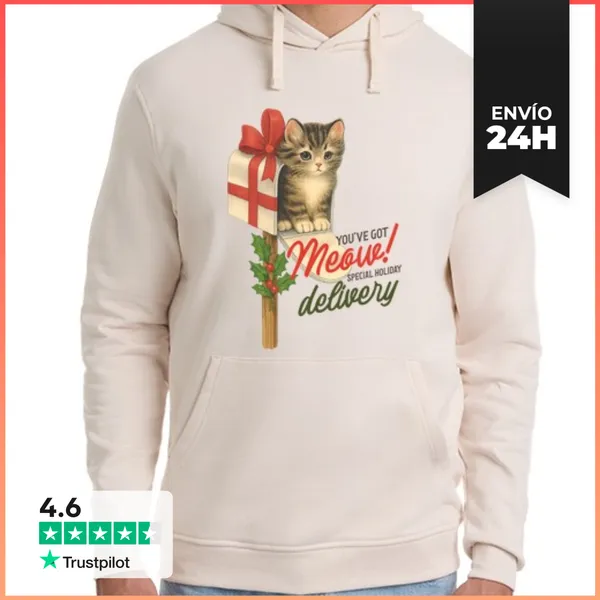 Sudadera Unisex Con Capucha YOUVE GOT MEOW SPECIAL HOLIDAY
