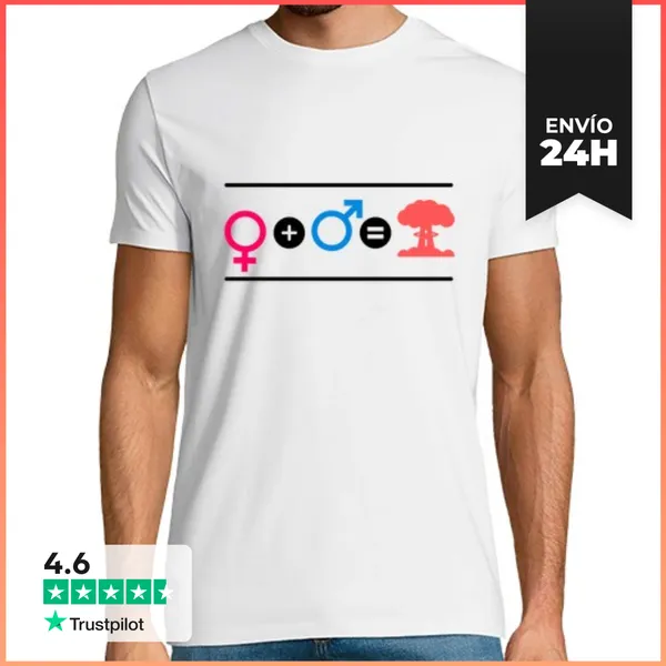 Camiseta Hombre Clásica Ecuación Mujer Y Hombre LaTostadora