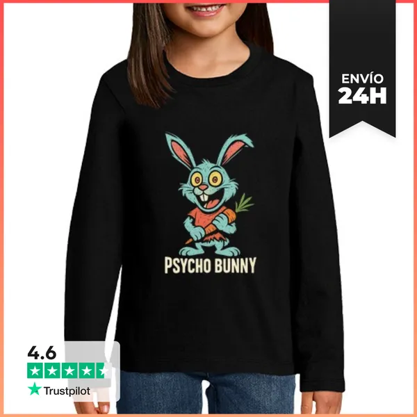 Camiseta Manga Larga Para Niños Camisetas Psycho Bunny