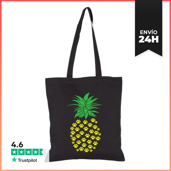Bolsa De Tela Regalo Para Amantes De Las Mascotas Piña Huella De
