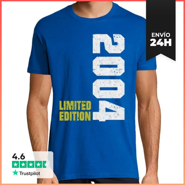 Camiseta Hombre Clásica Cumpleaños Edición Limitada 2004 Nacido