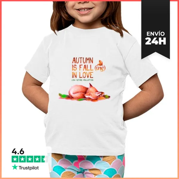 Camiseta Clásica Para Niños Zorrito Autumn LaTostadora