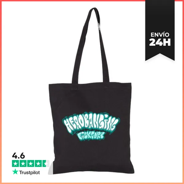 Bolsa De Tela Headbanging Graffiti Black LaTostadora
