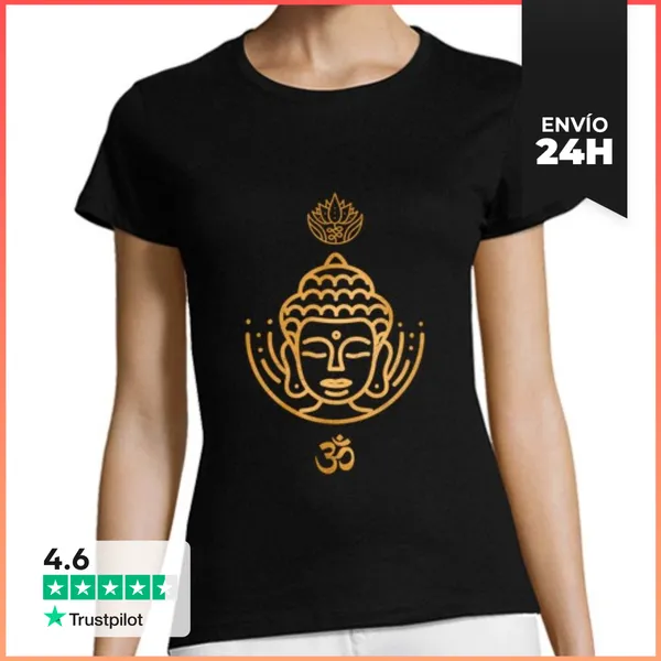 Camiseta Mujer Clásica Buda Meditación Zen Budismo Om LaTostadora