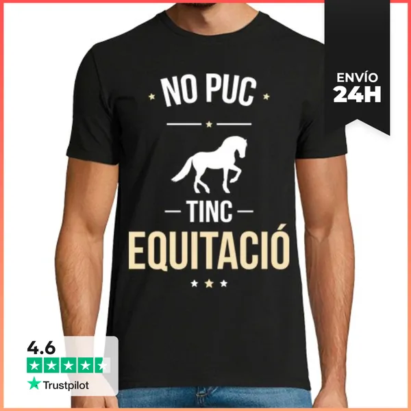 Camiseta Hombre Clásica No Puedo Tengo Equitación Catalán