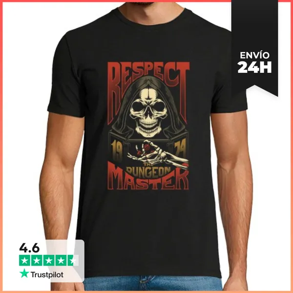 Camiseta Hombre Clásica Respect The Dungeon Master - Color