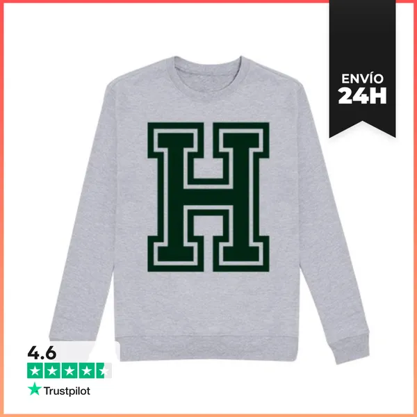 Sudadera Unisex Letra H Green University LaTostadora