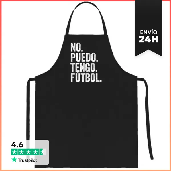 Delantal NO PUEDO TENGO FÚTBOL RETRO VINTAGE LaTostadora