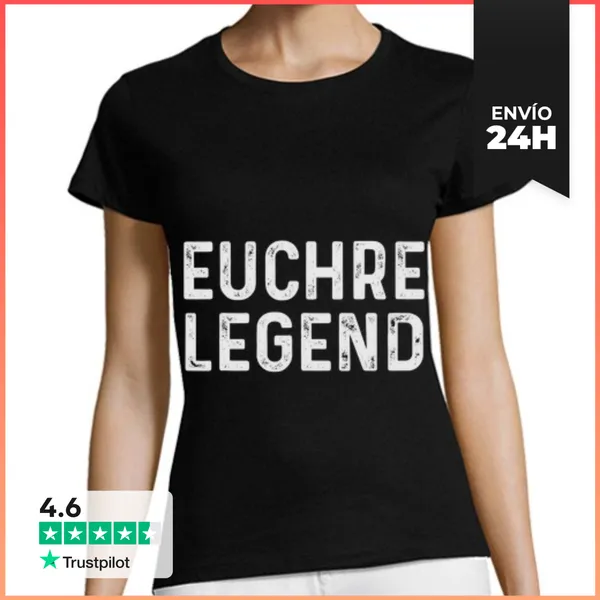 Camiseta Mujer Clásica Regalos De Euchre Para Jugadores De Euchre