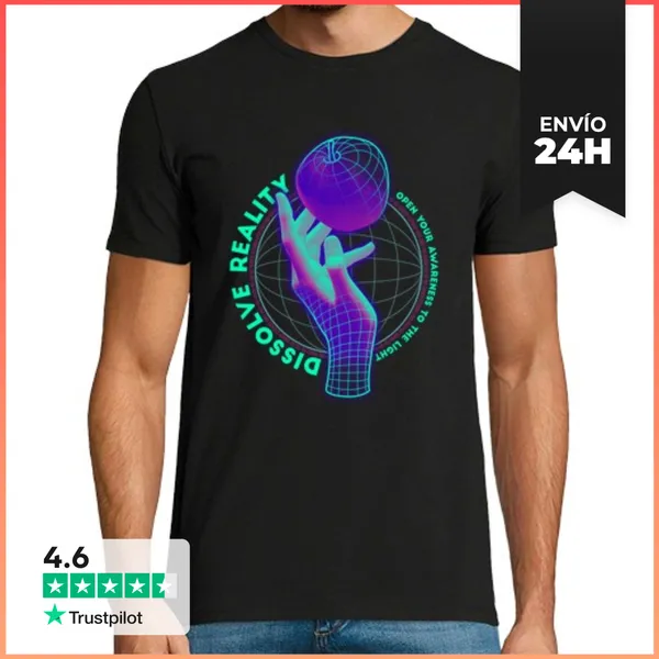 Camiseta Hombre Clásica Disolver La Realidad Onda De Vapor Abst