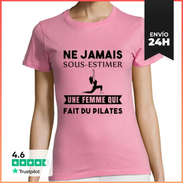 Camiseta Mujer Clásica Humor Mujer Pilates LaTostadora