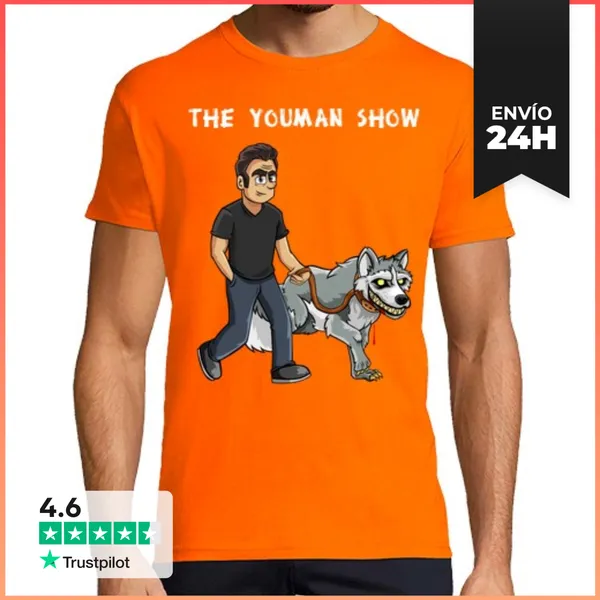 Camiseta Hombre Clásica Camisa Youman Paseando A Smile.dog