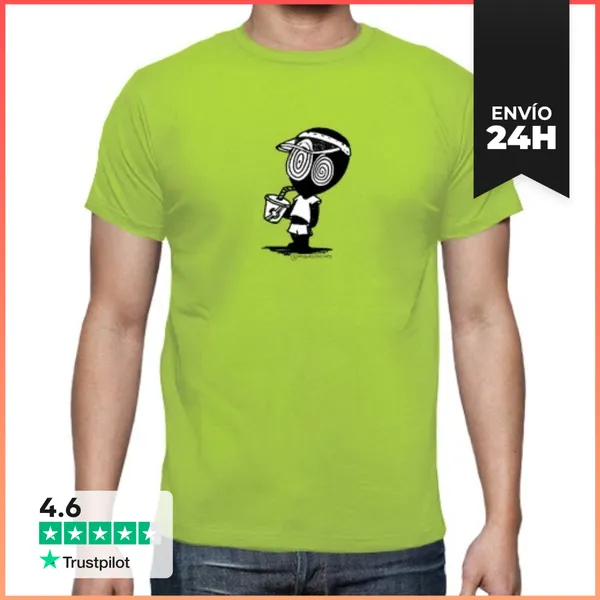 Camiseta Hombre Clásica Hombre, Manga Corta, Pistacho, Calidad