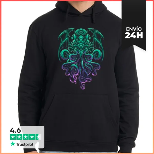 Sudadera Unisex Con Capucha Cthulhu LaTostadora