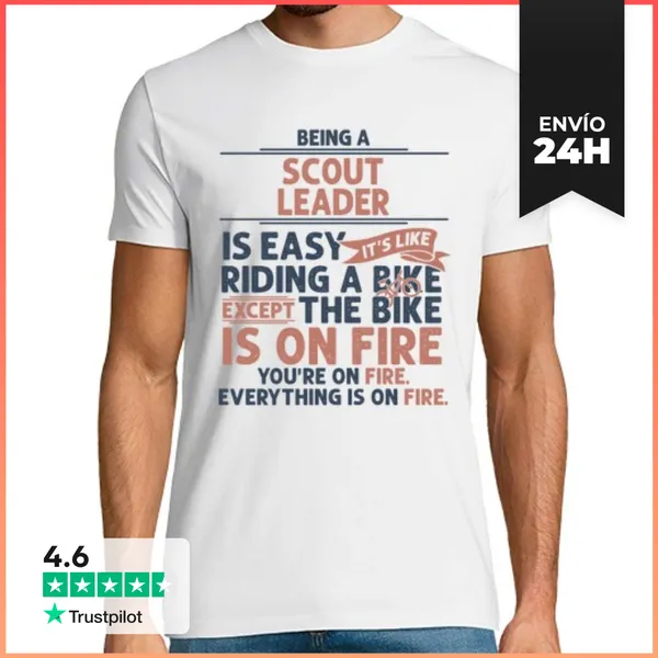 Camiseta Hombre Clásica Regalos Divertidos Del Líder Scout