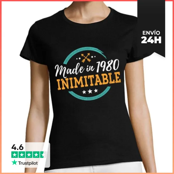 Camiseta Mujer Clásica Made In 1980. Inimitable LaTostadora
