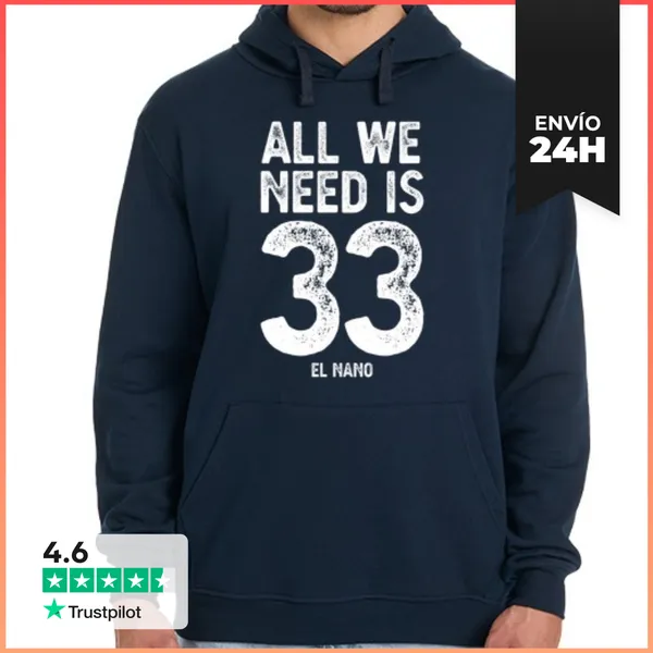 Sudadera Unisex Con Capucha ALL WE NEED IS 33 F1 LaTostadora