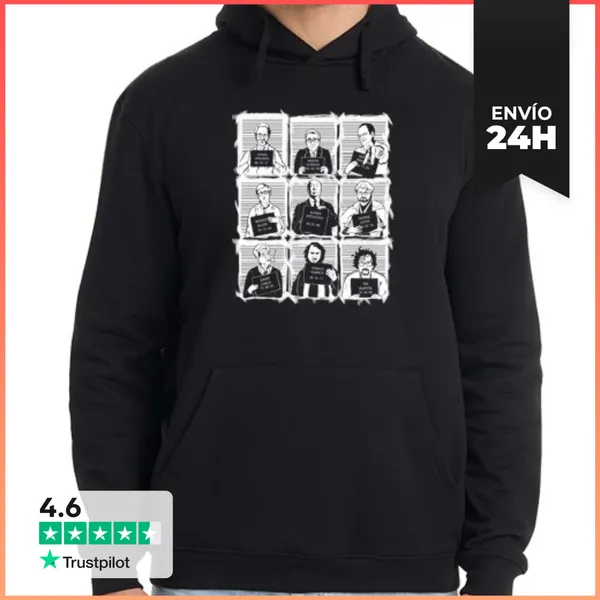 Sudadera Unisex Con Capucha Hombre, Jersey Con Capucha, Negro
