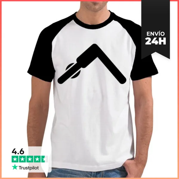 Camiseta Hombre, Estilo Béisbol Símbolo De Yoga Pilates