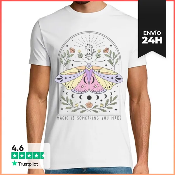 Camiseta Hombre Clásica MAGIC IS SOMETHING YOU MAKE BUTTERFLY