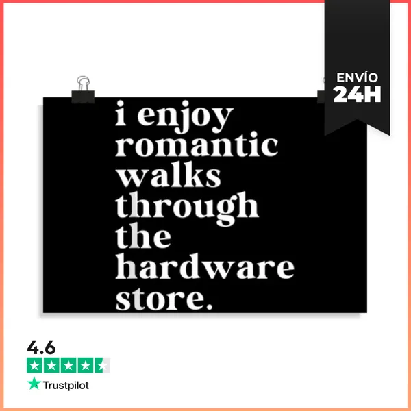 Póster Horizontal Papá Manitas Divertido Paseos Románticos A