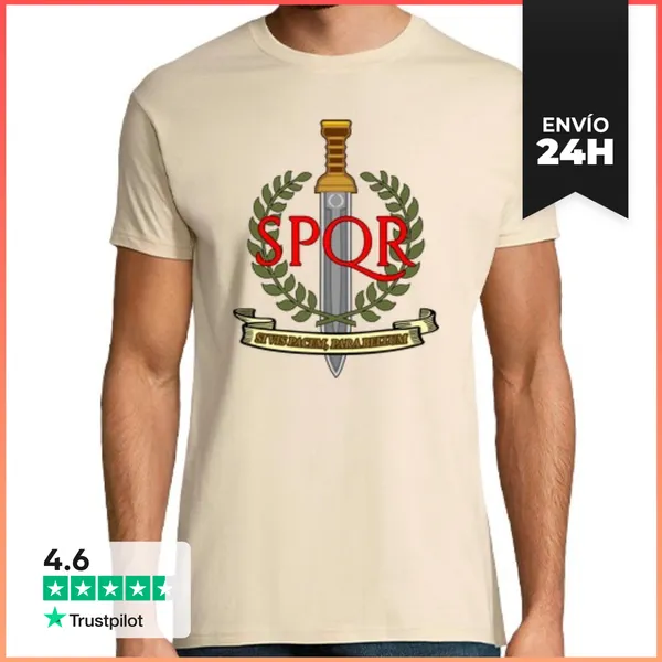 Camiseta Hombre Clásica Si Vis Pacem, Para Bellum - SPQR