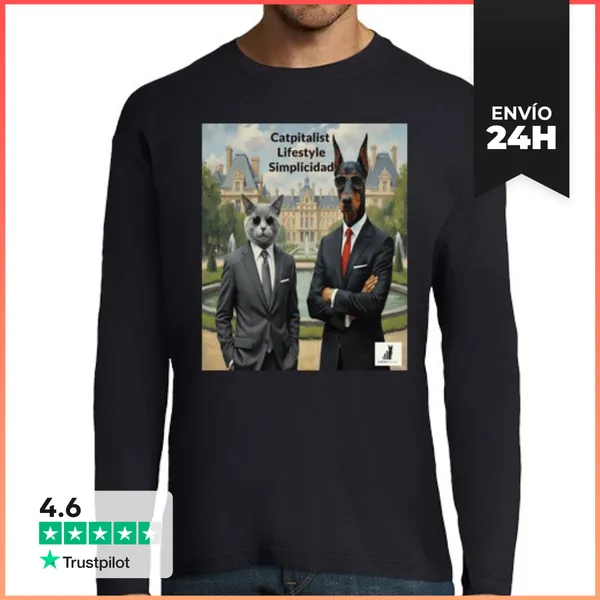 Camiseta Hombre Manga Larga Estilo De Vida Capitalista