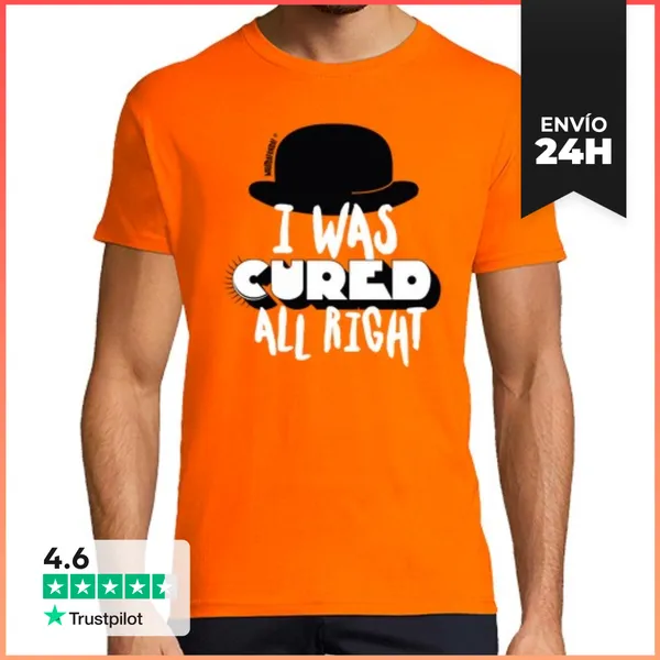 Camiseta Hombre Clásica La Naranja Mecánica - I Was Cured All