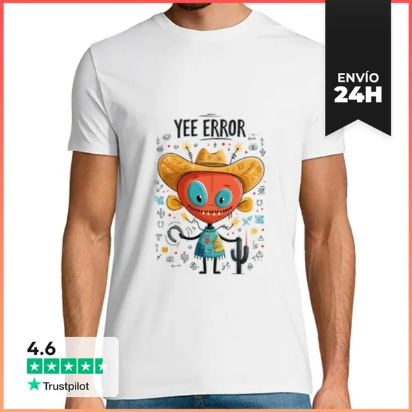 Camiseta Hombre Clásica Yee Error Camiseta Divertida De Alien