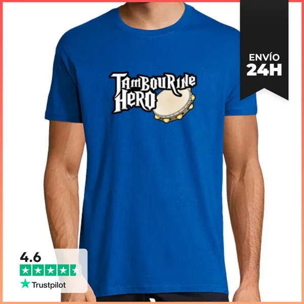 Camiseta Hombre Clásica Pandereta Hero LaTostadora